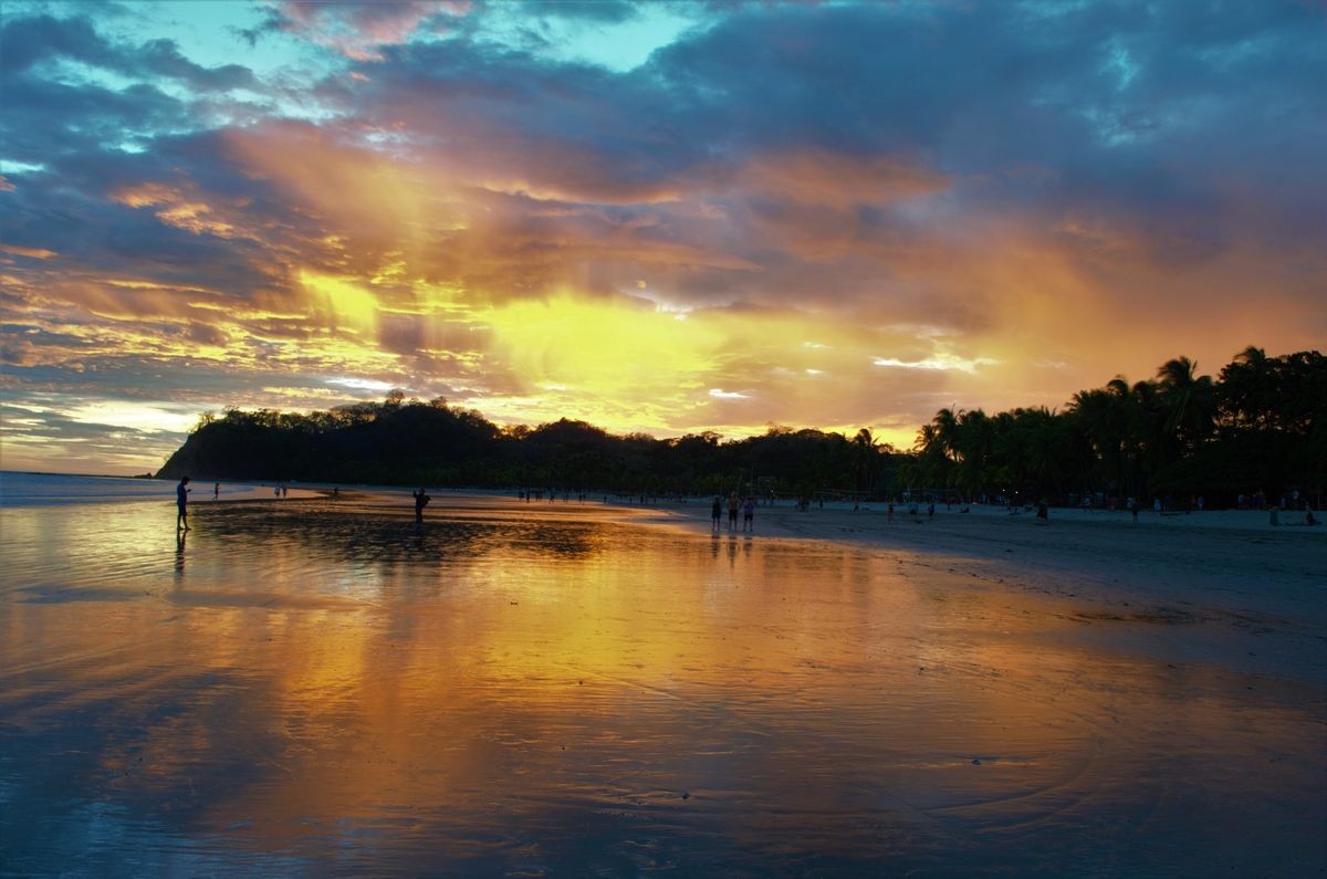 Spectacular sunset in Samara Beach, Costa Rica